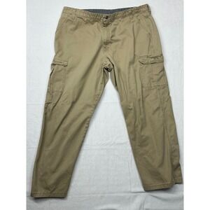 Wrangler Authentic Issue Cargo Pants Relaxed Fit Men's 42x30 Khaki Cotton Blend‎